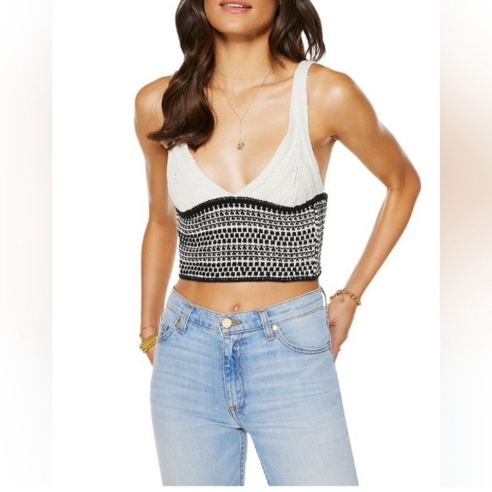 Ramy Brook Jenna Cropped Knit Tank Top Size Small